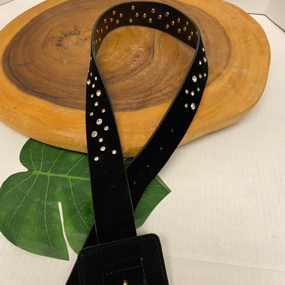 Zara Velvet Blinged Rhinestone Belt - Picture 9 of 10